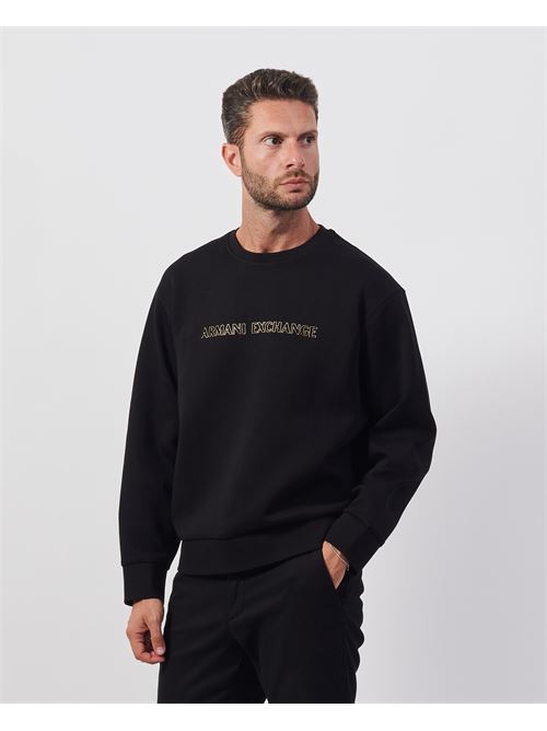 AX men's crewneck sweatshirt with contrasting logo ARMANI EXCHANGE | XM000082-AF10818UC001